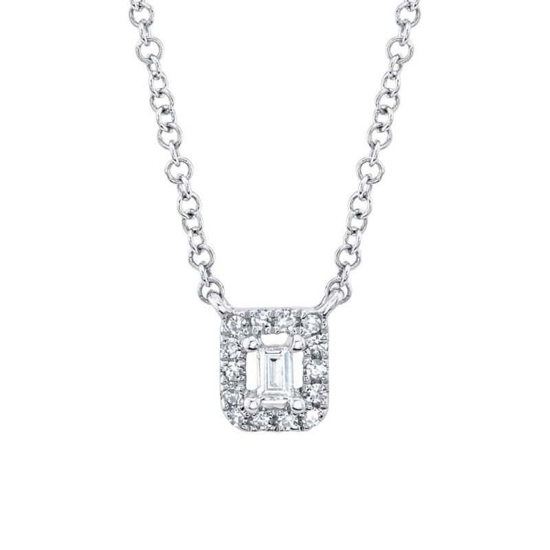 Diamond Baguette Necklace