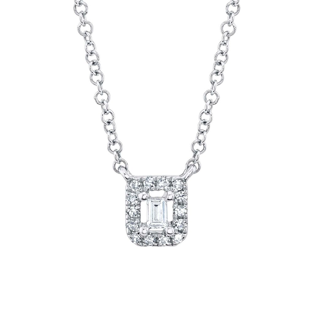 0.05CT DIAMOND BAGUETTE NECKLACE Diamond Baguette Necklace