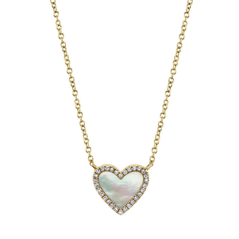 Mother Of Pearl Heart Necklace