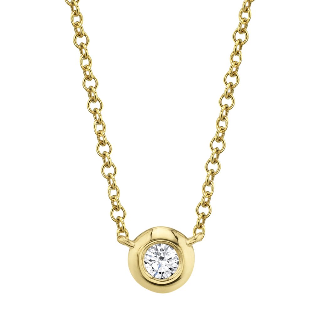 0.10CT DIAMOND BEZEL NECKLACE Diamond Bezel Necklace