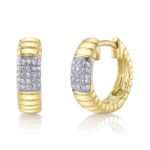 14K Solid Gold Huggie Earring
