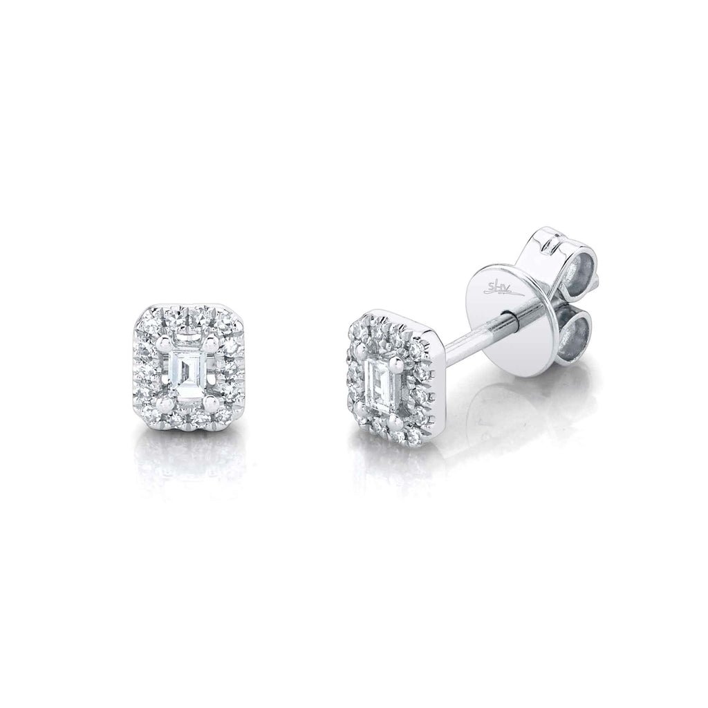 0.12CT DIAMOND BAGUETTE STUD EARRING Diamond Baguette Stud Earring