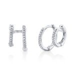 Diamond Double Huggie Earring