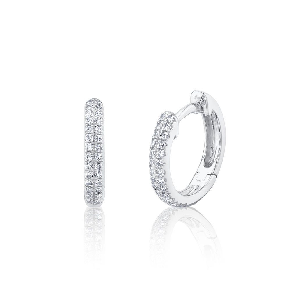 0.12CT DIAMOND PAVE HUGGIE EARRING Diamond Pave Huggie Earring