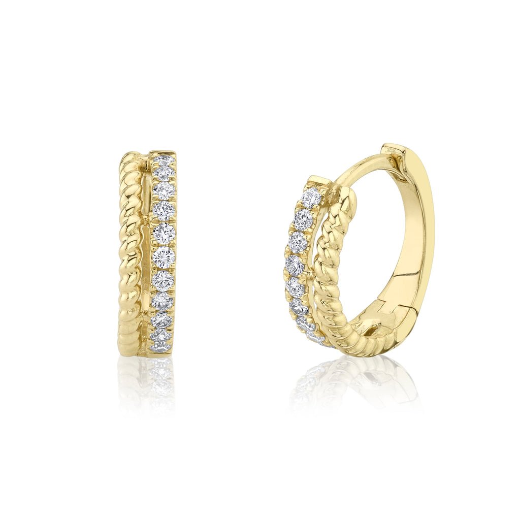 0.19CT DIAMOND HUGGIE EARRING Diamond Huggie Earring