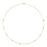 18K Solid Gold 0.20Ct 18" Diamonds By The Yard Necklace