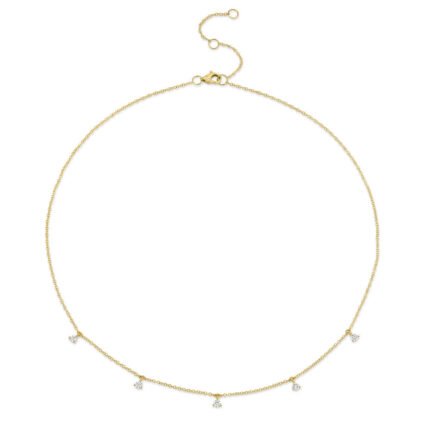 18K Solid Gold 0.30Ct Diamond Necklace