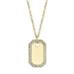Diamond Dog Tag Necklace