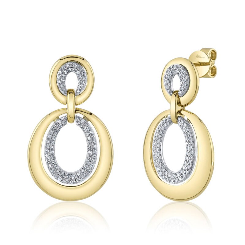 0.40Ct Diamond Oval Earring
