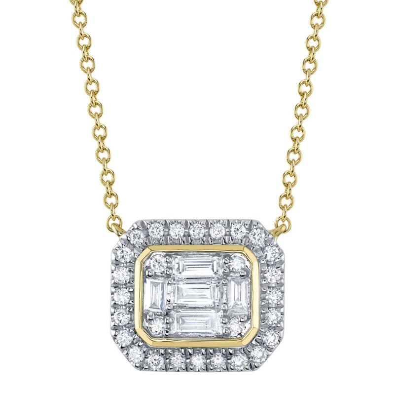 Diamond Baguette Necklace
