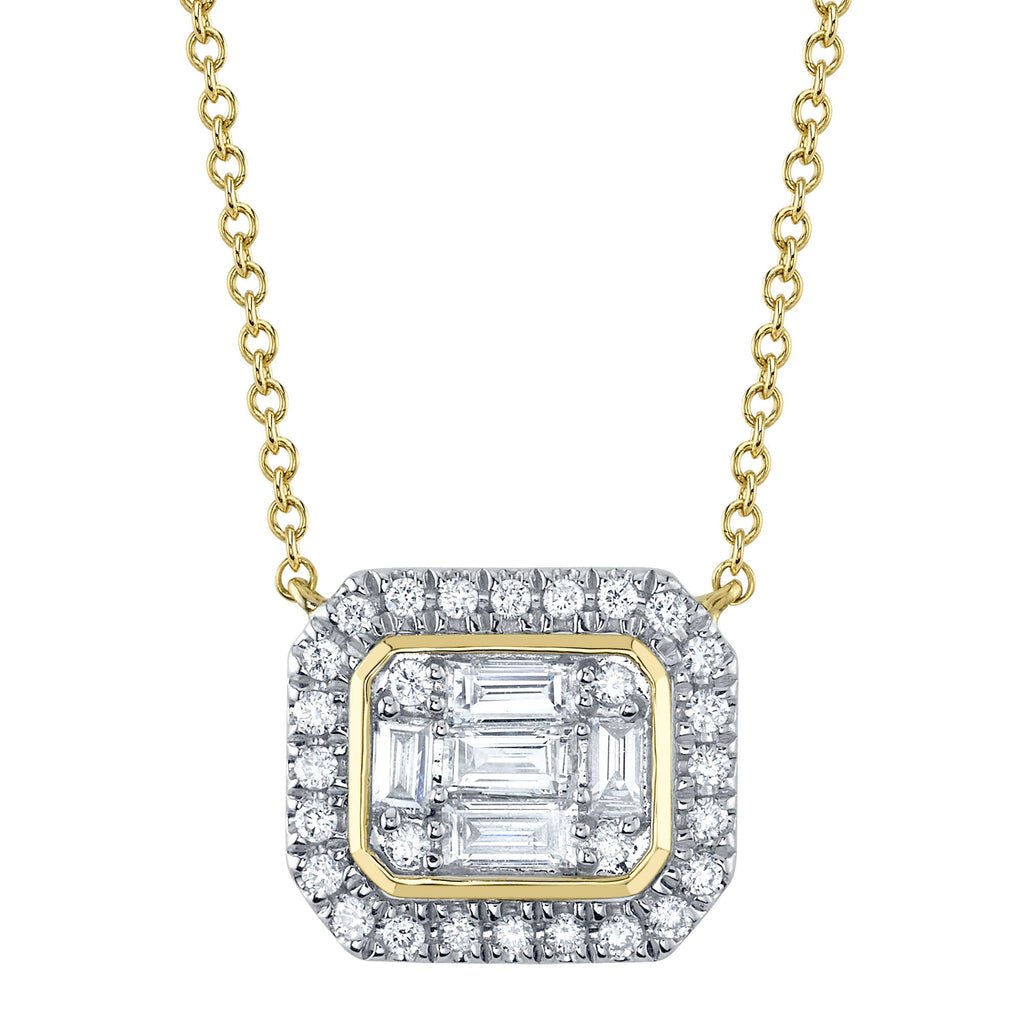 00.41Ct Diamond Baguette Necklace.41CT DIAMOND BAGUETTE NECKLACE Diamond Baguette Necklace