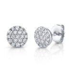 0.48Ct Diamond Pave Circle Stud Earring