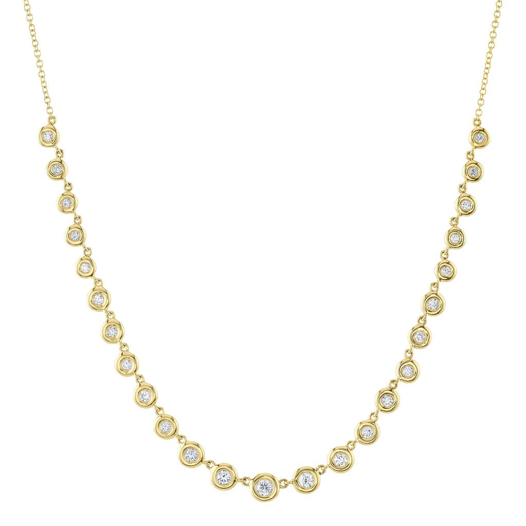 0.60CT DIAMOND BEZEL NECKLACE Diamond Bezel Necklace