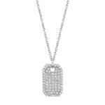 Diamond Dog Tag Necklace
