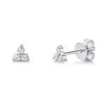14K Solid Gold 0.15Ct Diamond Stud Earrings