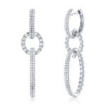 1.00Ct Diamond Oval Earring