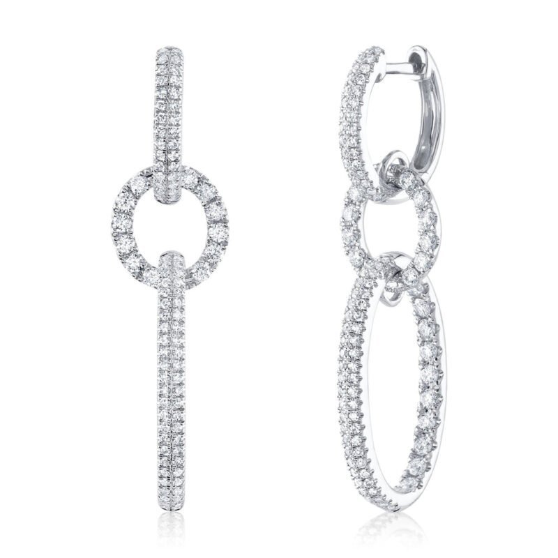 1.00Ct Diamond Oval Earring