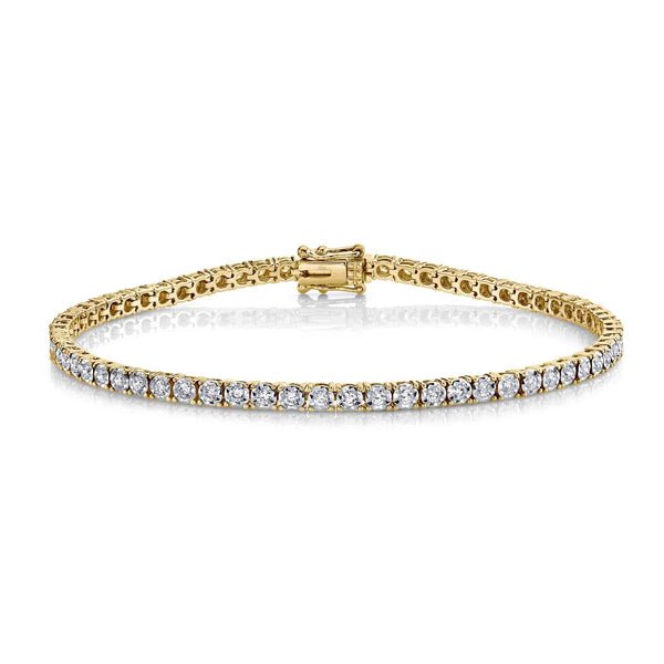 18K Solid Gold 1.50Ct Diamond Tennis Bracelet