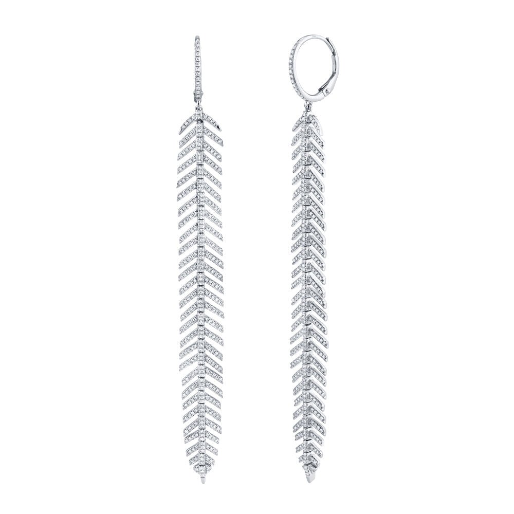 1.43Ct Diamond Feather Earring 1.43Ct Diamond Feather Earring