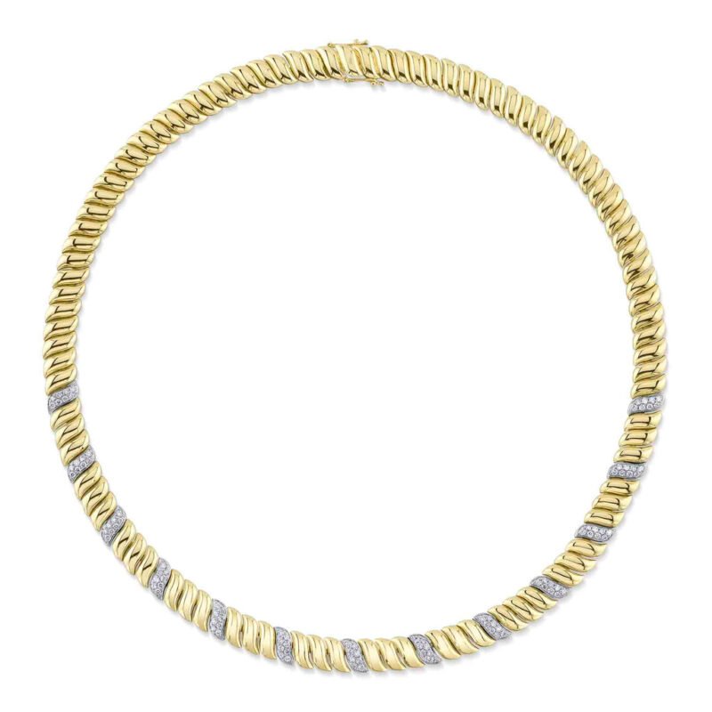 18K Solid Gold 1.77Ct Diamond Necklace