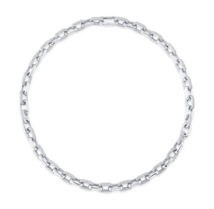 Diamond Pave Link Necklace