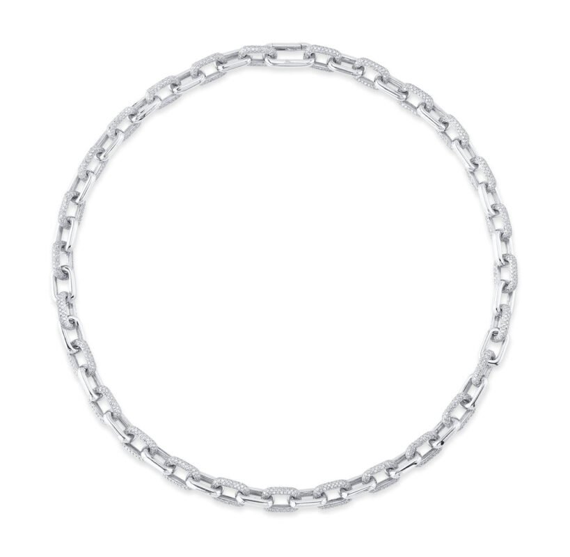 Diamond Pave Link Necklace