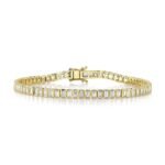 3.57Ct Diamond Baguette Bezel Tennis Bracelet