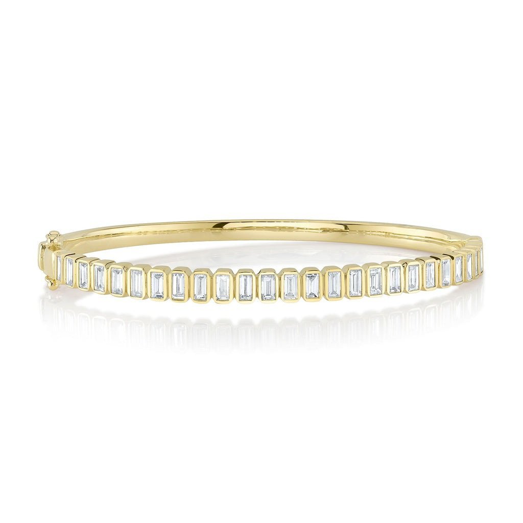 18K Solid Gold 1.90Ct Diamond Baguette Bangle 18K Solid Gold 1.90Ct Diamond Baguette Bangle