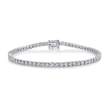 18K Solid Gold 1.19Ct Diamond Tennis Bracelet