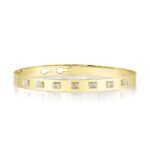 0.46Ct Diamond Baguette Latch Lock Bangle