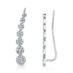 14K Gold & 0.25Ct Diamond Ear Crawler Earring