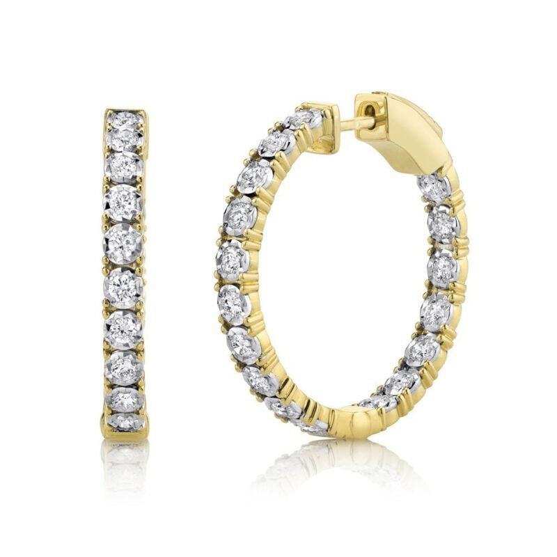 1.06Ct Diamond Hoop Earring