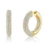 3.94Ct Diamond Pave Hoop Earring