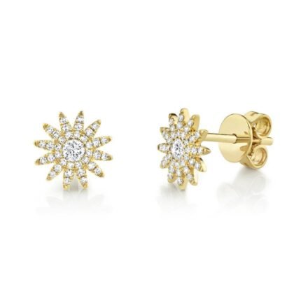 Shinelle 'Aurora' 0.24 Ct. Diamond Starburst Stud Earring