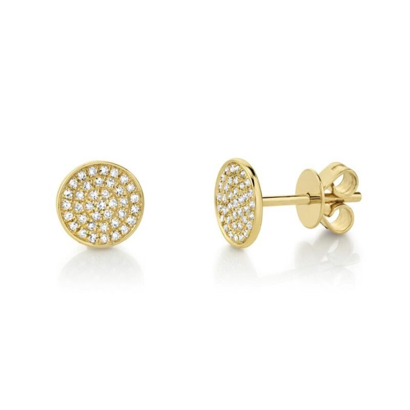 Emmie 0.17Ct. Diamond Pave Circle Stud Earring