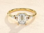 Elongated Cushion Emerald Cut 4ct Lab Grown Diamond 3ct Engagement Ring