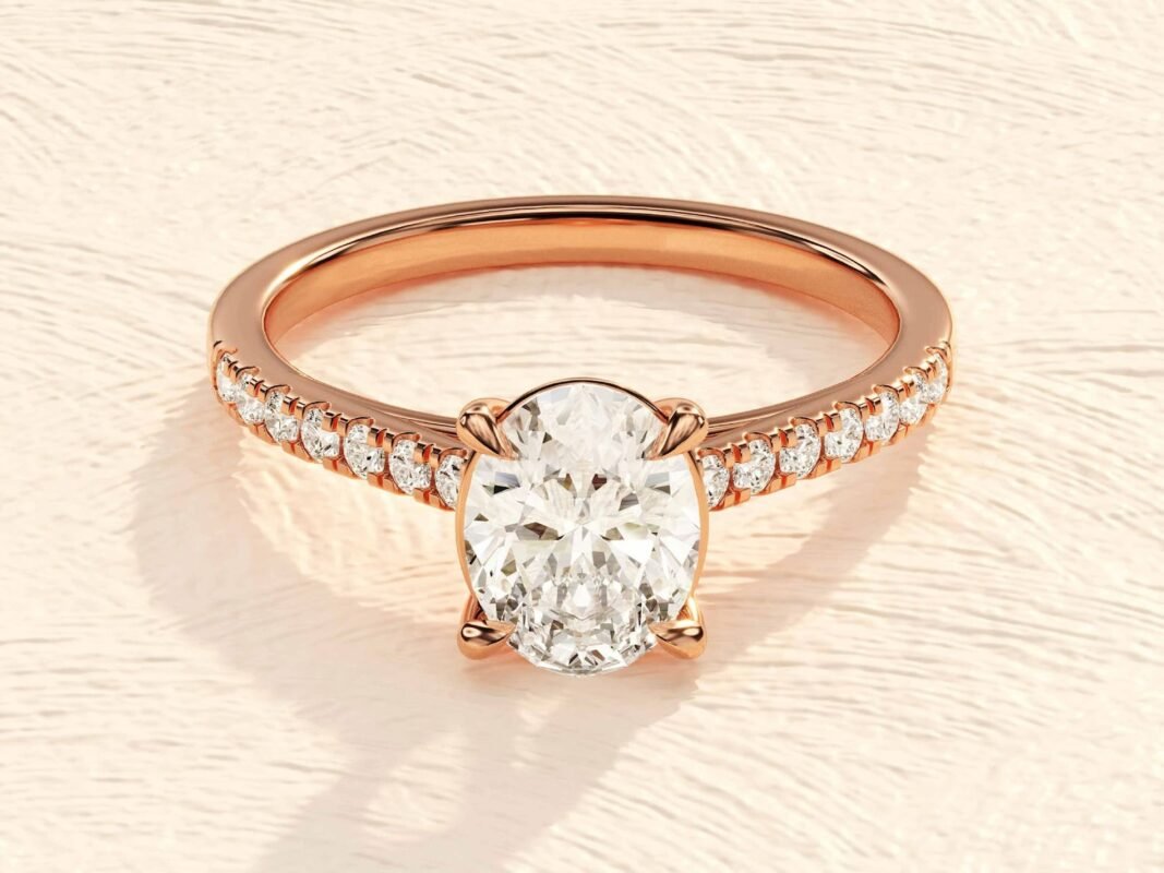 Oval Cut 4ct Lab Grown Diamond Engagement Ring