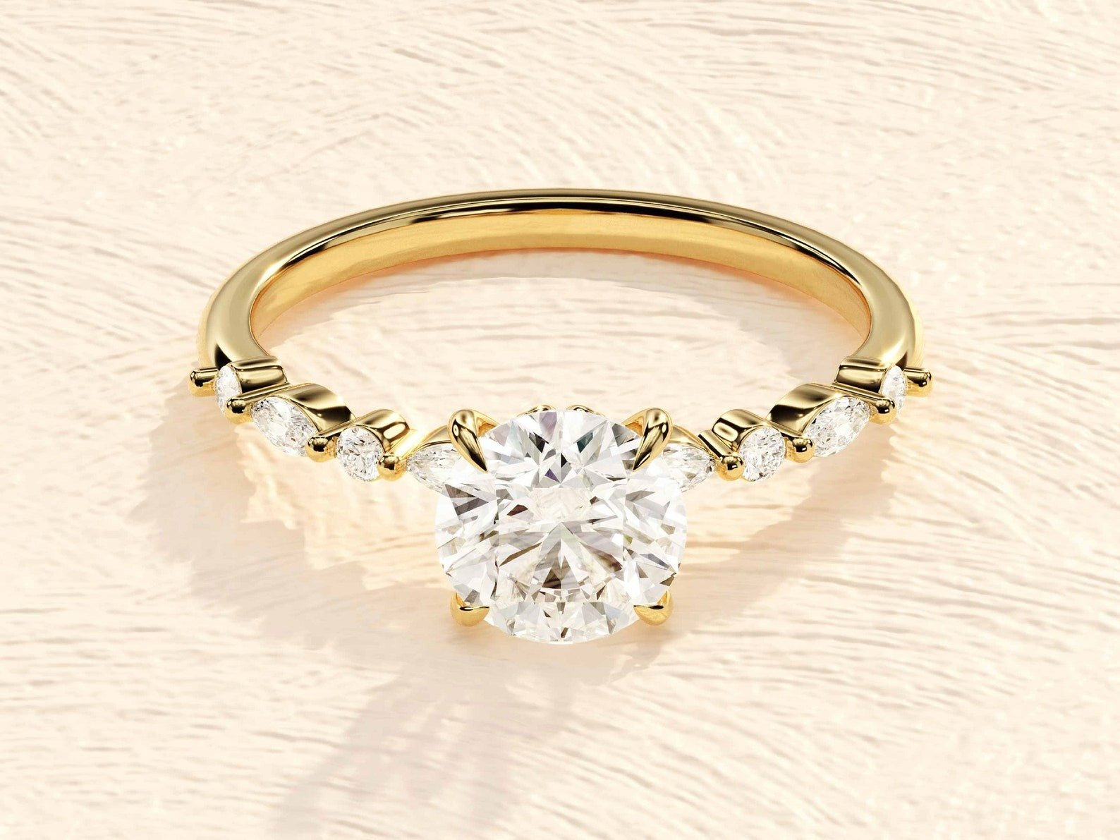 Round Cut 3 ct Lab Grown Diamond Prong Setting Engagement Ring Round Cut 3 ct Lab Grown Diamond Prong Setting Engagement Ring