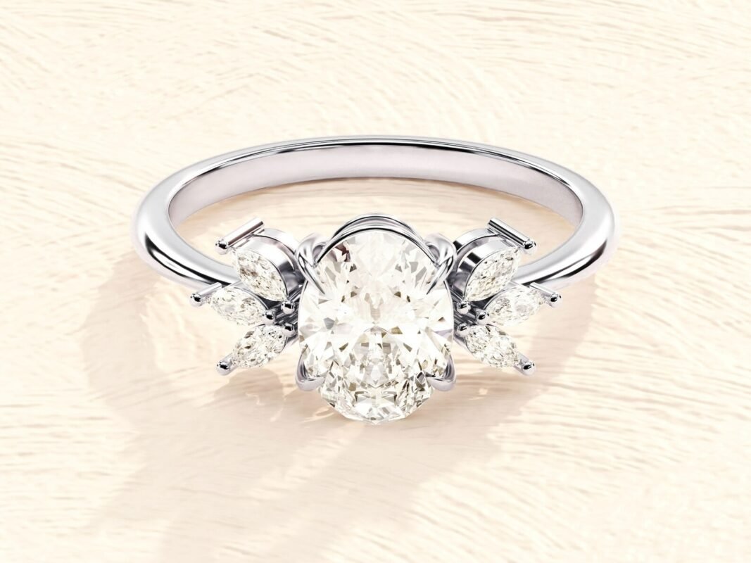 14 K Solid Gold Solitaire Lab Grown Diamond 3ct Engagement Ring
