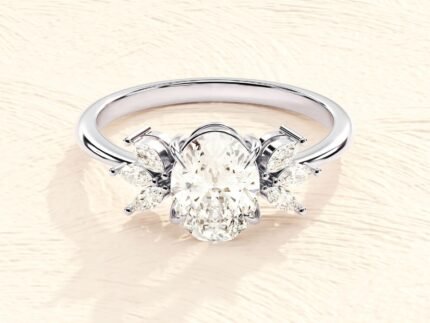14 K Solid Gold Solitaire Lab Grown Diamond 3ct Engagement Ring