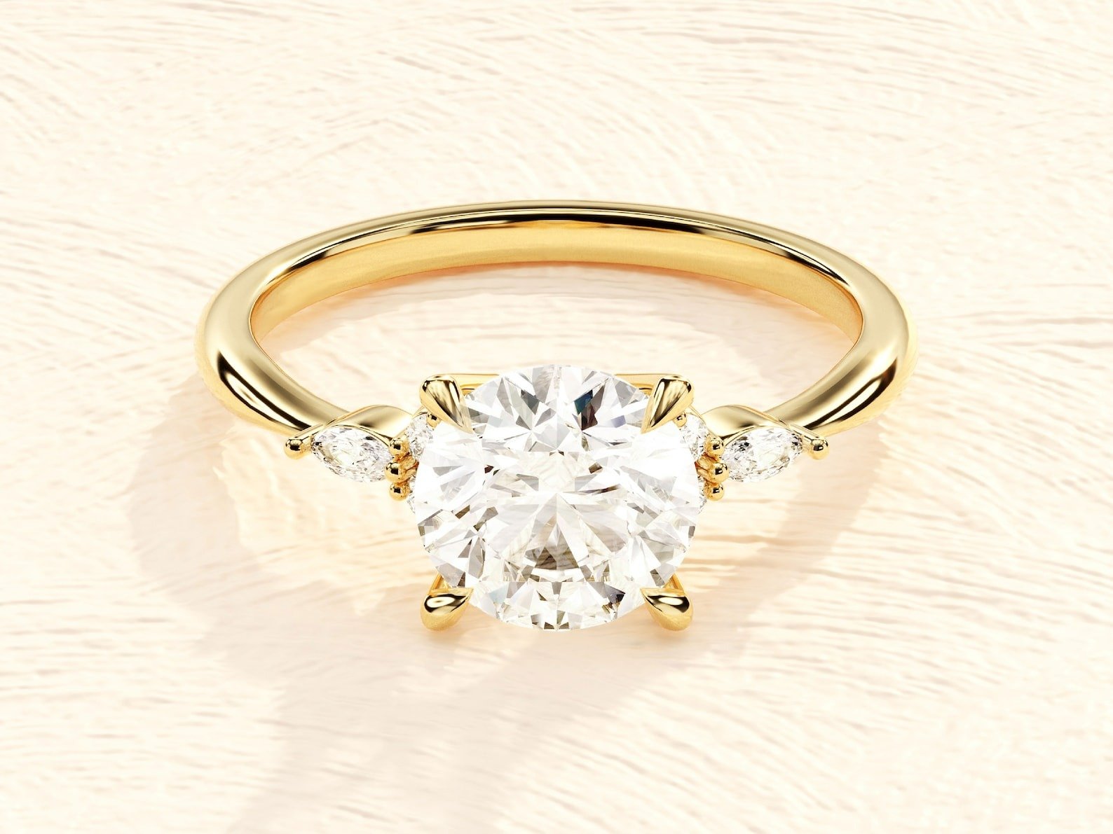 Round Cut 2 ct Lab Grown Diamond Engagement Ring Round Cut 2 ct Lab Grown Diamond Engagement Ring