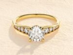 14K Solid Gold Round Cut Lab Grown Diamond Ring 1.00 ct Promise Ring