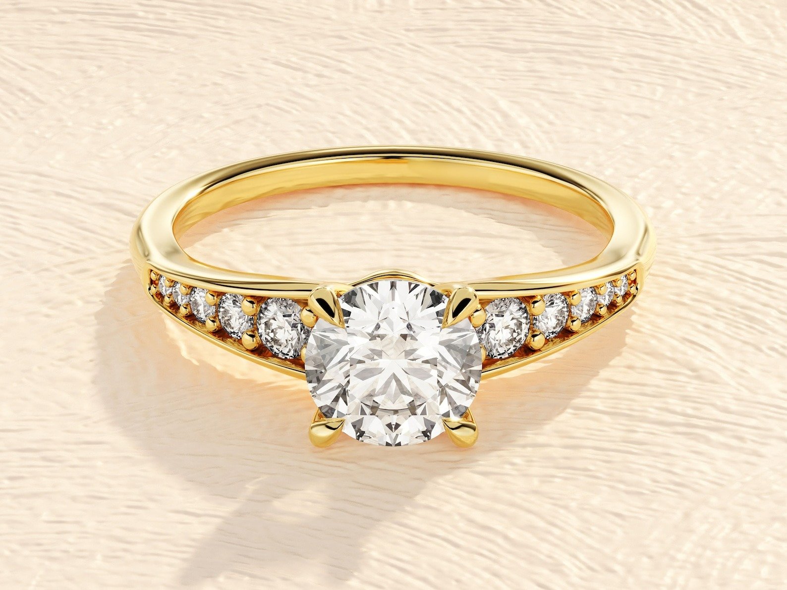 14K Solid Gold Round Cut Lab Grown Diamond Ring 1.00 ct Promise Ring 14K Solid Gold Round Cut Lab Grown Diamond Ring 1.00 ct Promise Ring