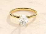 Oval Engagement Ring in 14k Solid Gold / 1 ct Oval Lab Grown Diamond Engagement Rings