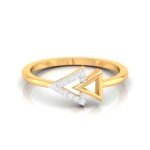 18K Solid Gold 1CT Overlapping Symmetry Diamond Ring