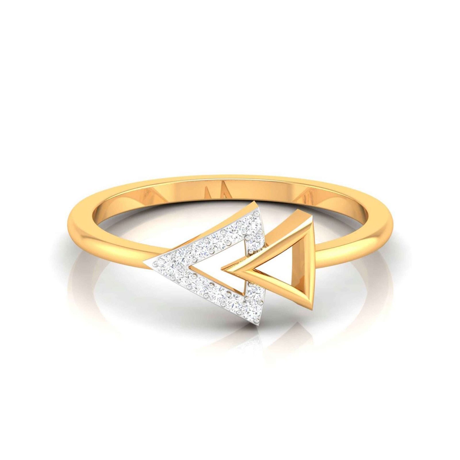 18K Solid Gold 1CT Overlapping Symmetry Diamond Ring 18K Solid Gold 1CT Overlapping Symmetry Diamond Ring