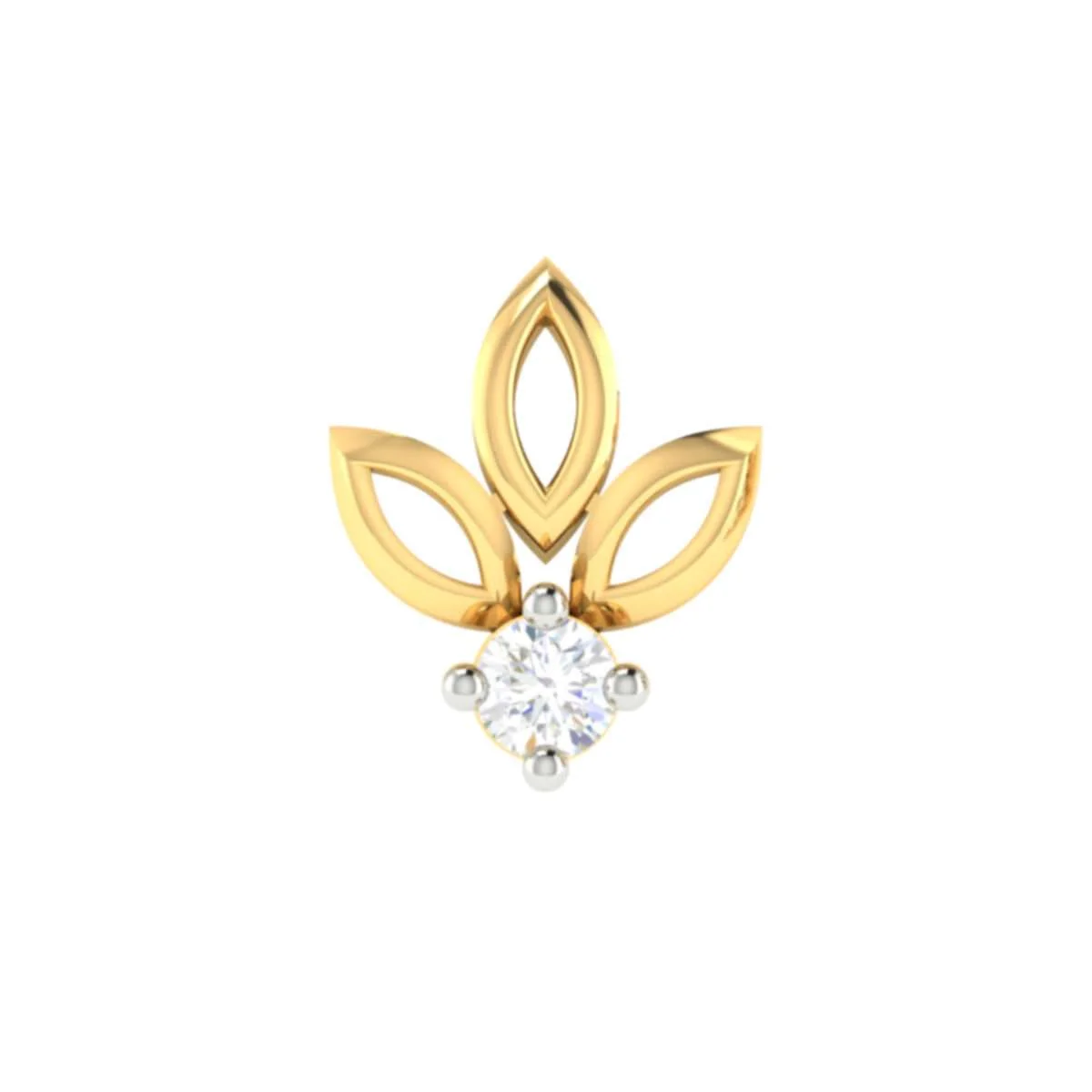 18K Solid Gold 0.05CT Quadrelle Diamond Nose Pin 18K Solid Gold 0.05CT Quadrelle Diamond Nose Pin