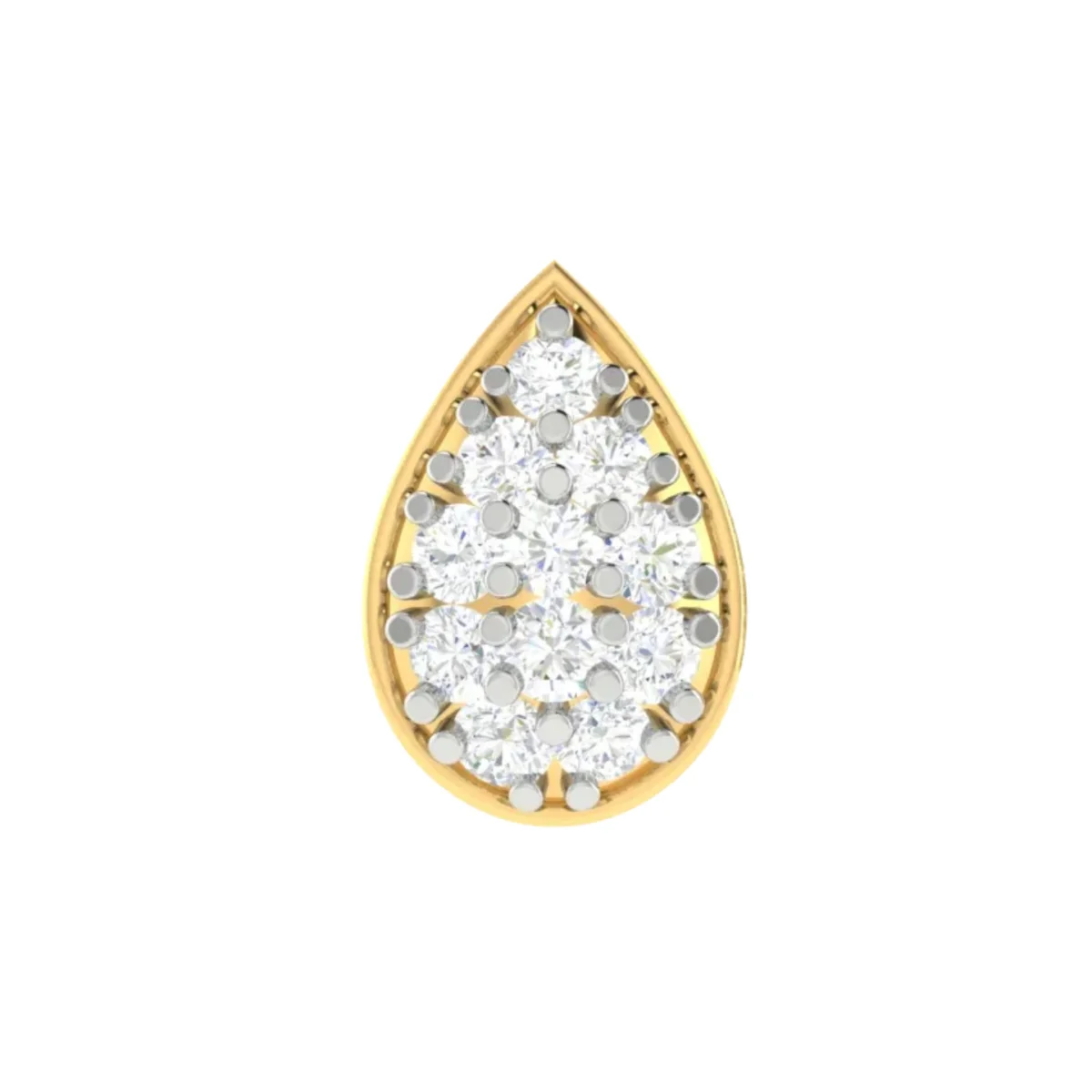 18K Solid Gold 0.08CT Guarded Angel Nose Pin 18K Solid Gold 0.08CT Guarded Angel Nose Pin
