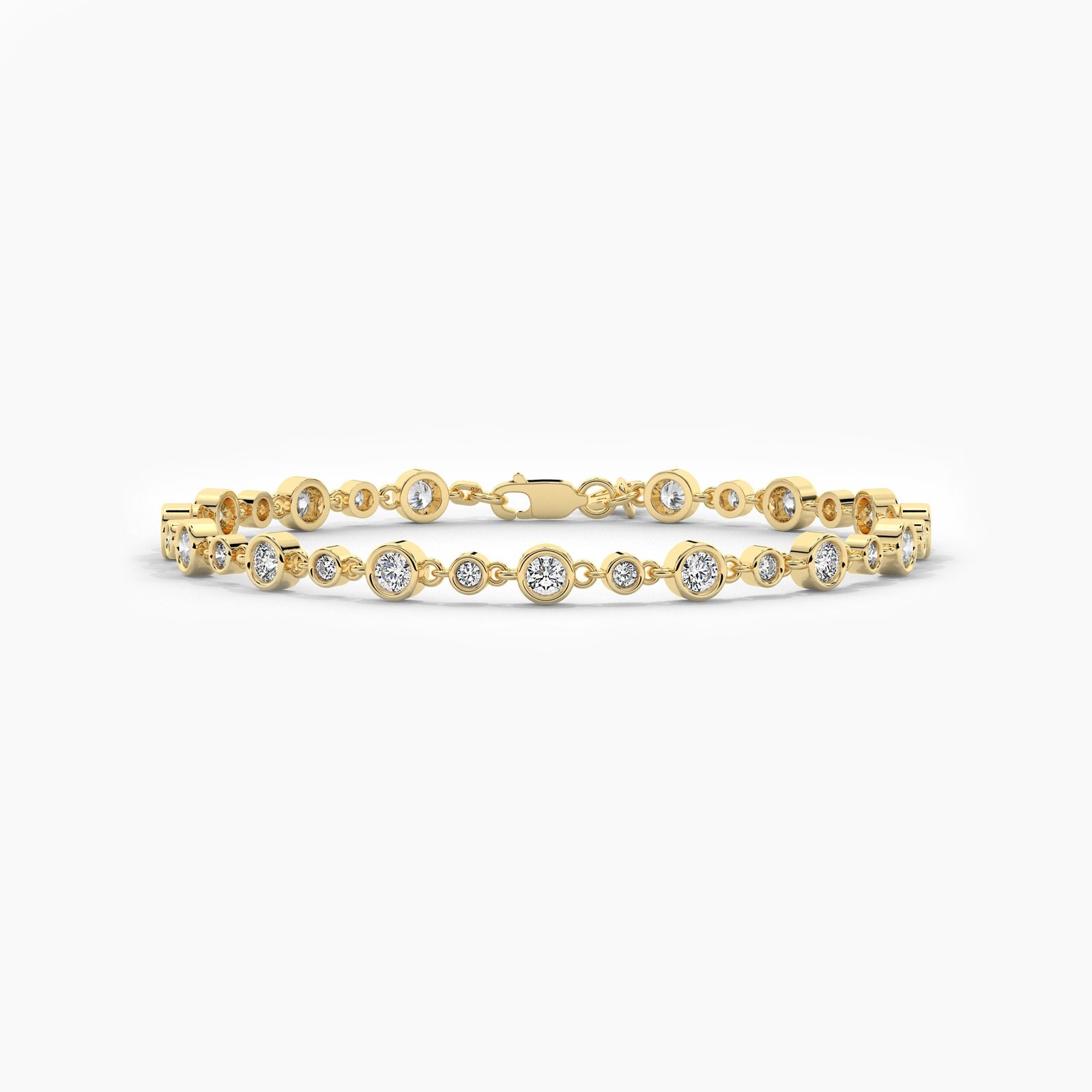 18K Solid Gold 1.00CT to1.70CT Round Cut Diamond Tennis Bracelet 18K Solid Gold 1.00CT to1.70CT Round Cut Diamond Tennis Bracelet