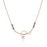 18K Solid Gold 0.06CT Infinity Diamond Mangalsutra Necklace
